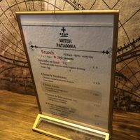 Their brunch menu.  at British Patagonia in North London