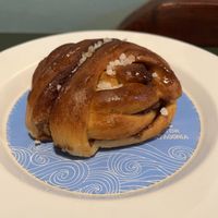 Cinnamon bun  at British Patagonia in North London