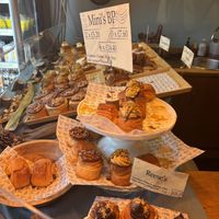 All vegan pastriess  at British Patagonia in North London