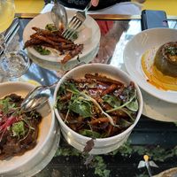 Moussaka, carrots and squash with couscous    at ilili in Washington