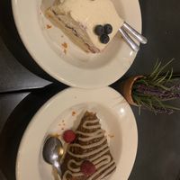 Lemon blueberry cake and carrot cake  at Plantasia Eatery in Flagstaff