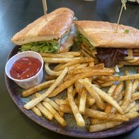 Bahn mi with fries   at Plantasia Eatery in Flagstaff
