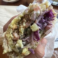 Cauliflower pita, interior   at Aladdin in Stowe