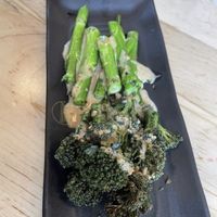 Broccolini with creamy sesame sauce  at Silverlake Ramen in Charlotte