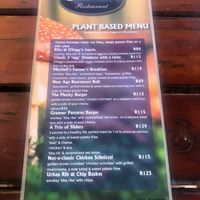 Picture of the full menu  at Bertha's Restaurant in Cape Town