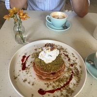 Pistachio pancakes  at Blumental in Berlin