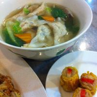 dumpling soup & siew mai at Vege Good in Malacca