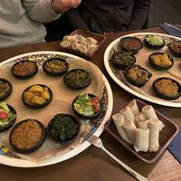 Left plate is fully vegan. Right is with meat. at Hakuna Matata in Neu-ulm