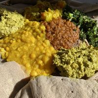 vegetarian plate  at Desta in Oakland