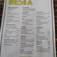 Everything is vegan except the egg breakfast. at Desta in Oakland