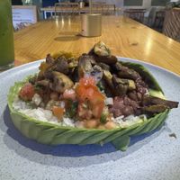 Mushroom vegan bowl   at Avogarden in San Jose