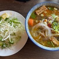 lemongrass soup & toppings   at Da Nang Corner in San Diego