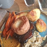Best Sunday roast. The chicken was tastier, but I didn't like the texture as much as the meat at LD's Kitchen - The Black Heart in North West London