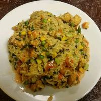 The carribean rice   at Chez Olga in Grand Rapids