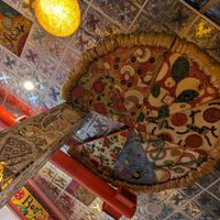 The ceiling is awesome! at Two Boots Pizza - UES in New York City