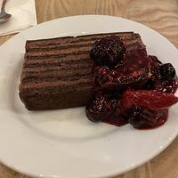 Vegan chocolate cake   at Pasta Louise in Brooklyn