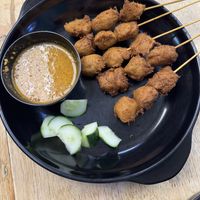 Vegan Satay Sticks and Sauce  at Seva Cafe in Central Singapore