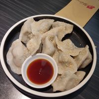 Mushroom and bok-choy dumplings at VegeDelight 波羅蜜養生素食 in Toronto