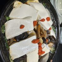 Braised tofu with wild mushrooms   at VegeDelight 波羅蜜養生素食 in Toronto
