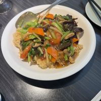 Sizzling Crispy Rice with stir fried veggies - Vegan  at VegeDelight 波羅蜜養生素食 in Toronto