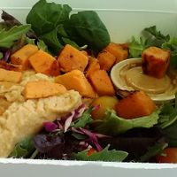 The vegan Rainy Day Salad from Sissy's Cafe. Ordered June 2021.  at Sissy's Cafe in Kingston