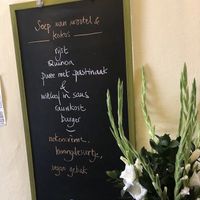 Example of a menu at Appelier in Ghent