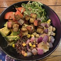 Vegan bowl with tofu  at Nomada Eatery in Panama City