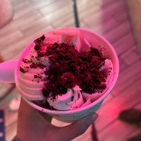 Custom vegan ice cream with coconut banana and Oreos   at Icicles in San Francisco