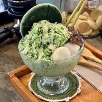 Matcha shaving Ice  at Verde Cafe in Seminyak