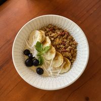 Tofu smoothie bowl  at Verde Cafe in Seminyak
