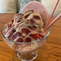 Strawberry shaving Ice  at Verde Cafe in Seminyak