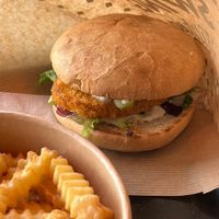Vienna Burger und Naked Fries  at Swing Kitchen in Munich