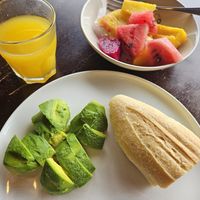 Baguette and avocado at Beach Walk Koh Rong in Koh Rong