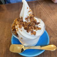 Amazake soft icecream   at Cafe Stand Blossom in Kamakura