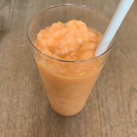 Carrot/mango smoothie  at Cafe Stand Blossom in Kamakura