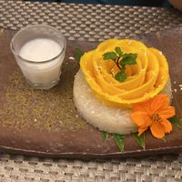mango sticky rice  at Lime and Basil in Alfonso