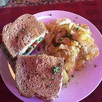 Green Erth Vegetarian minus pesto add hummus  at Green Erth Bistro in Jacksonville