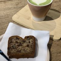 Banana bread and matcha lattee are great  at MAME Seefeld in Zurich