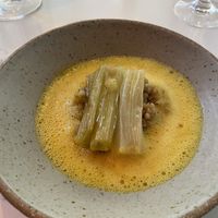 Roast Calçot Tumeric, Sesame  at Astera in Portland