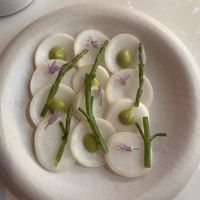 Hakurei carpaccio   at Astera in Portland