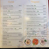 Salads and starters  at Arabesque Café in Meiningen