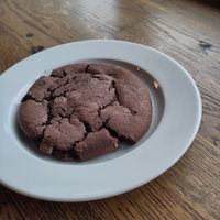 Vegan chocolate cookie at Costa Coffee in Krakow