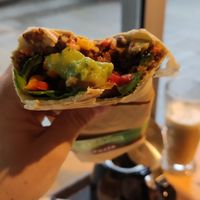 Vegan wrap at Costa Coffee in Krakow
