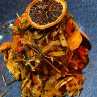 Vegan lentil crepes with vegetables at Roggenstock Lodge in Oberiberg