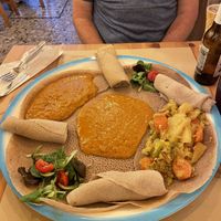 Vegan sharing platter   at Zigni Ristorante Eritreo in Verona