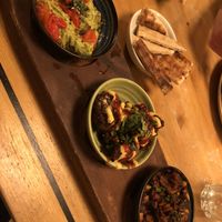 Edamame guac, bang bang cauliflower, corn aubergine  at Lounges - Vito Lounge in Fareham