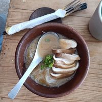 Miso soup at Tatsu in San Jose Del Pacifico