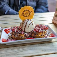 Waffles with vegan option at Scooperb in Basingstoke