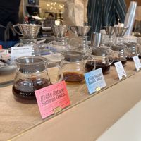 Different coffees￼  at Verve Coffee Roasters Ebisu in Tokyo