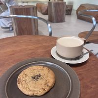 Black pepper cookie and oat latte   at Verve Coffee Roasters Ebisu in Tokyo